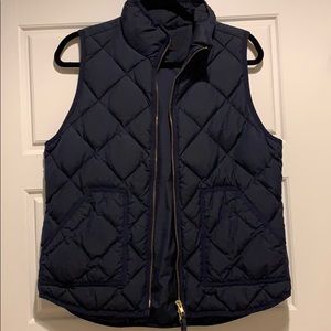 J. Crew Navy Puffer Vest Size M